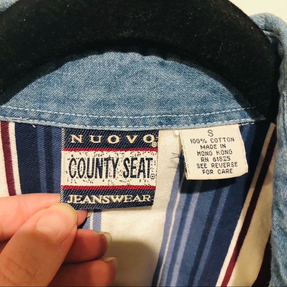 Vintage long sleeve western southwest striped shirt - Picture 3 of 5